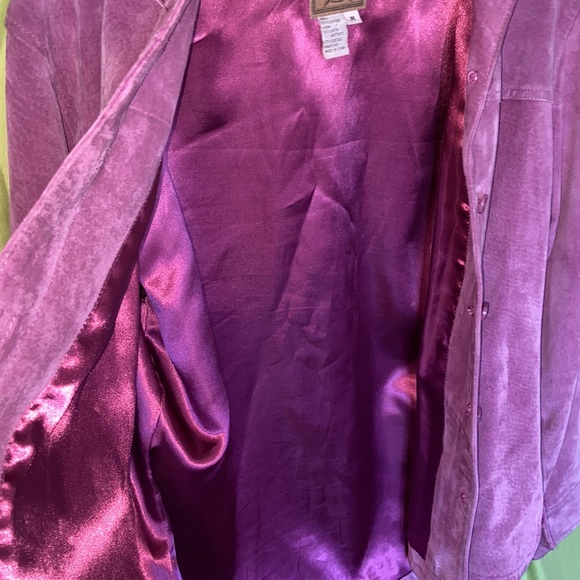 A.M.I Purple Suede Jacket - Picture 5 of 12